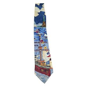 Tango by Max Raab Silk NYC Nautical Themed Tie
